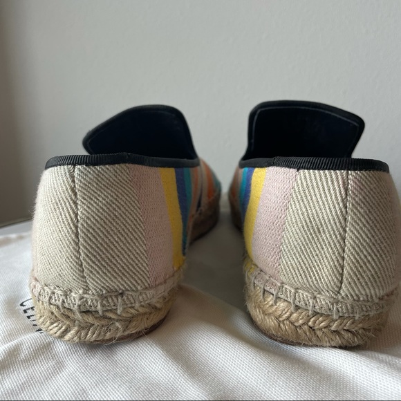 Celine Rainbow Canvas Espadrilles Size 38 - Picture 6 of 9